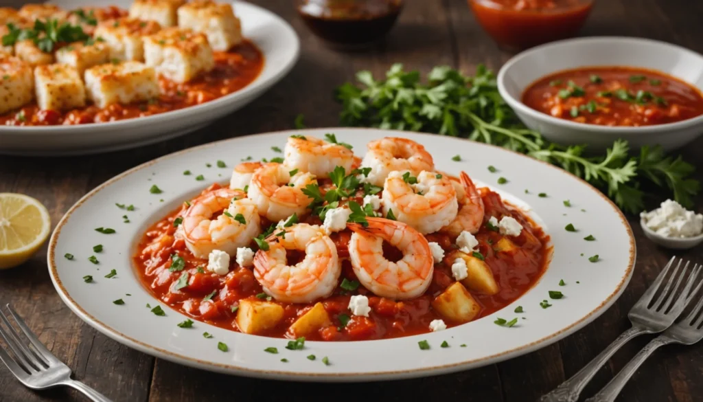 saganaki crevettes