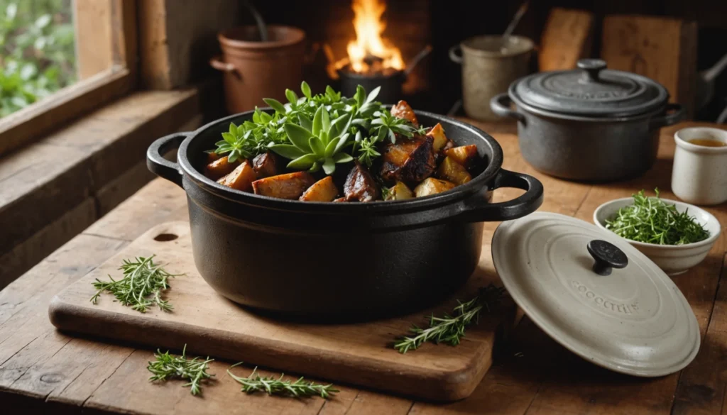 recette de coquelet en cocotte en fonte